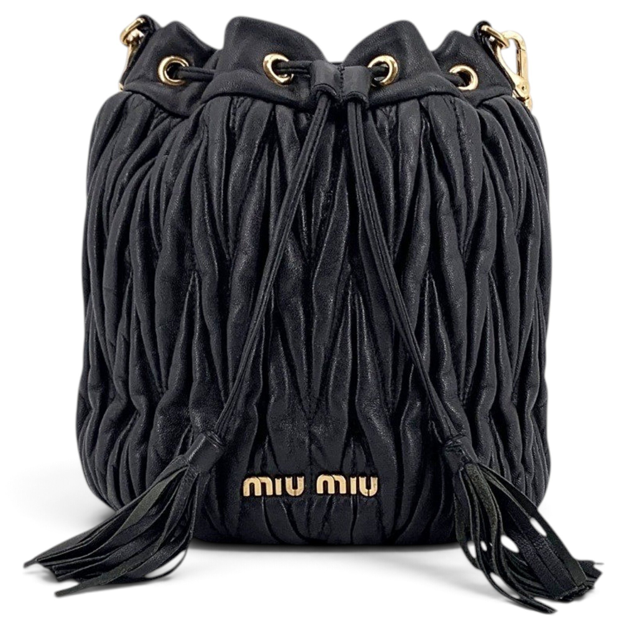 Matelassé leather crossbody bag