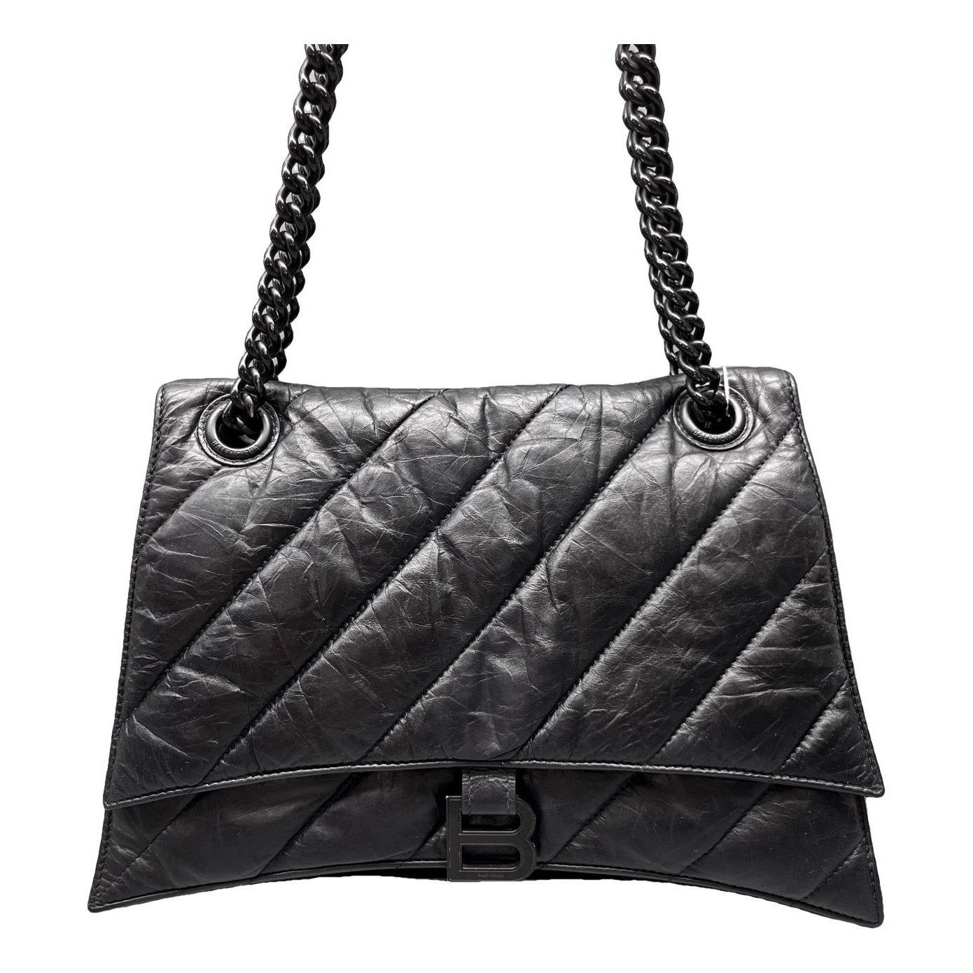 Crush leather handbag