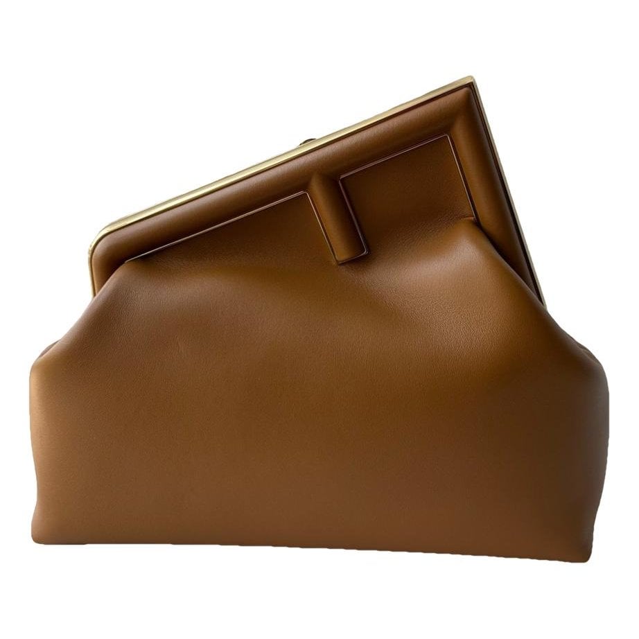 Leather clutch bag