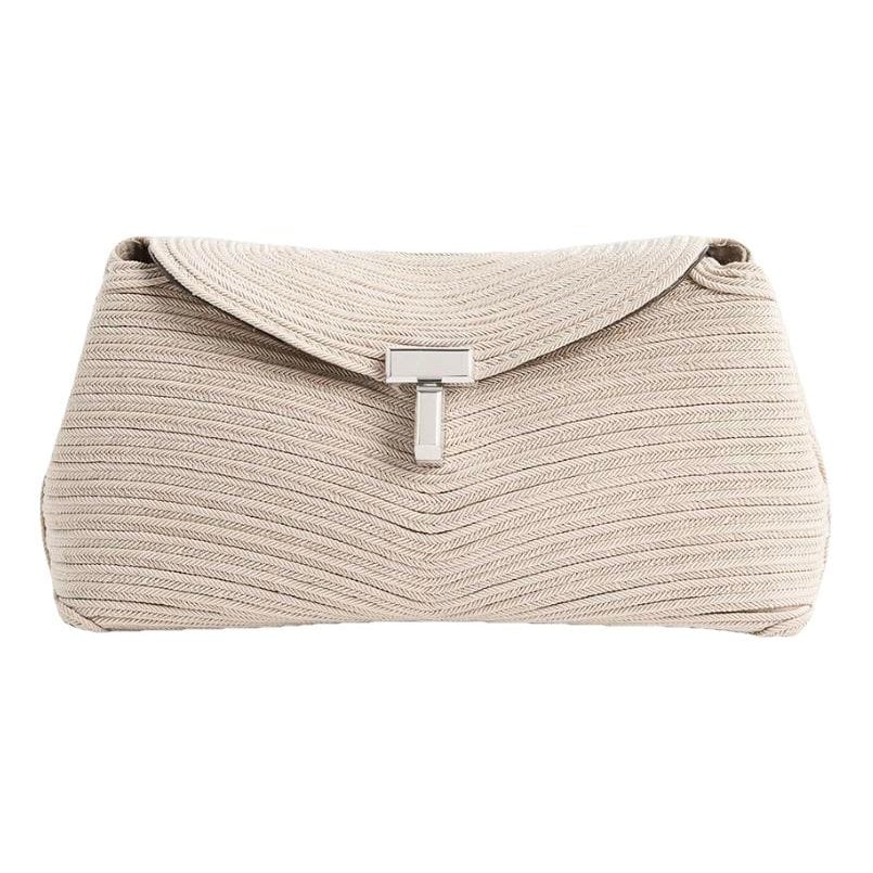 Toteme T-Lock cloth clutch bag