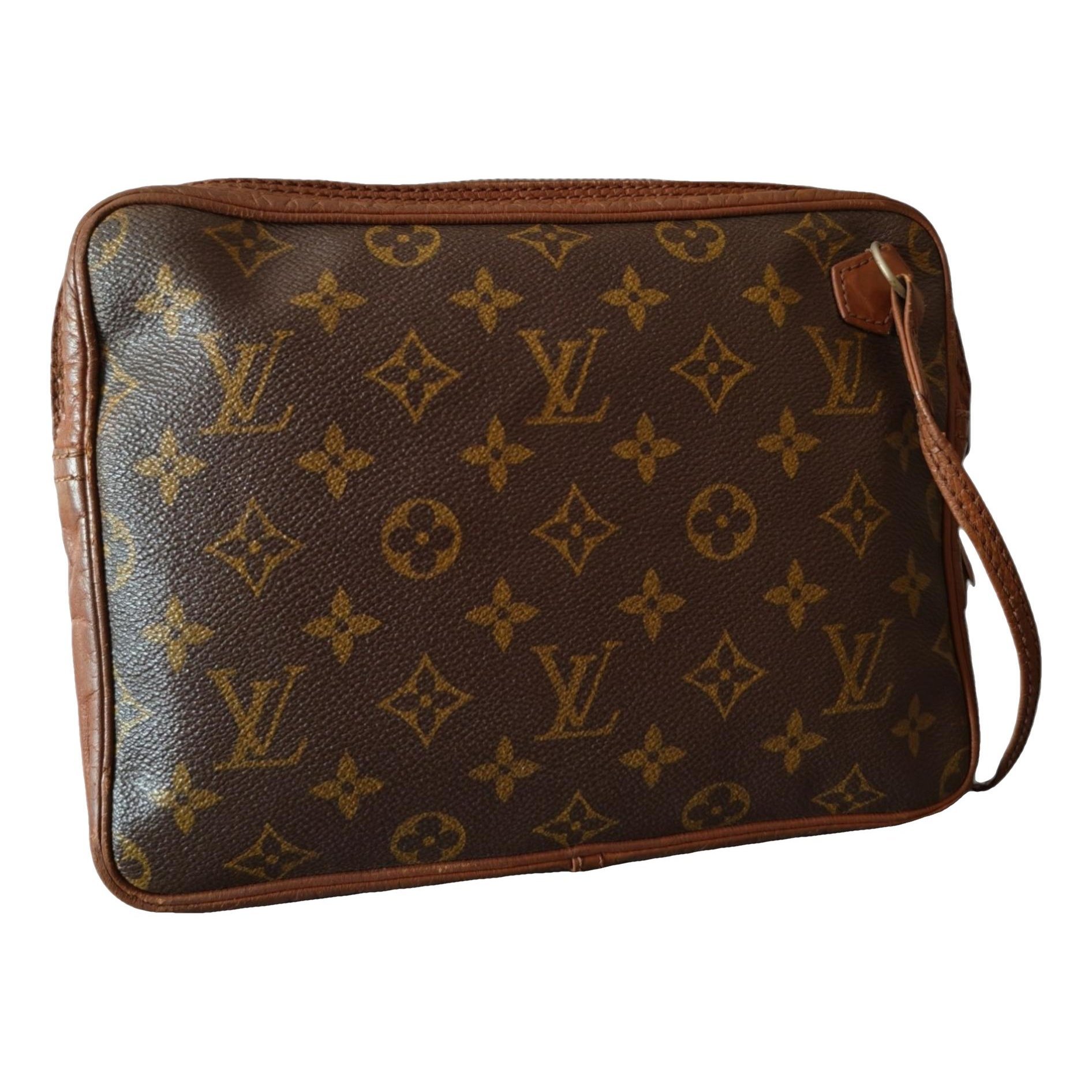 Leather clutch bag