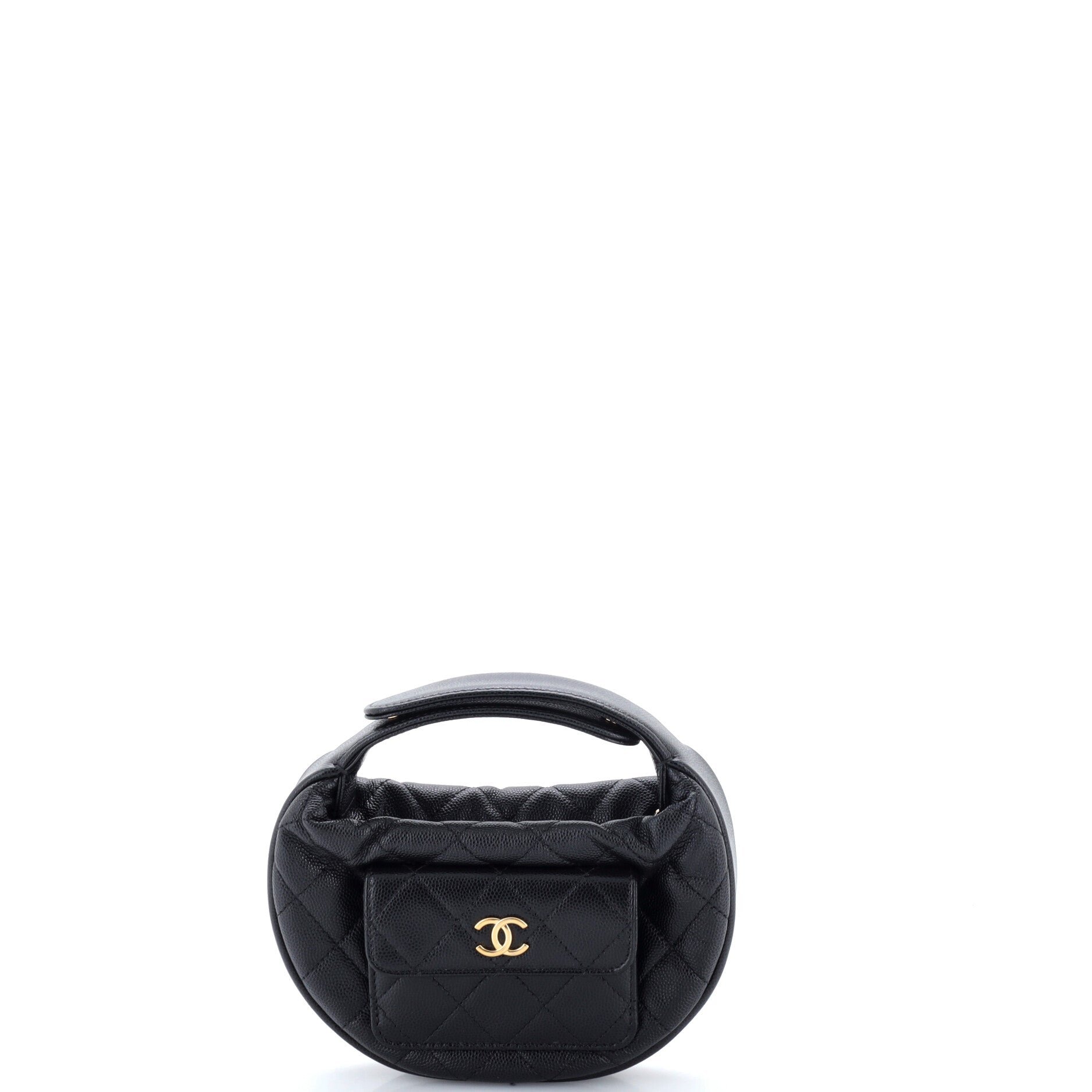 Polly Pocket Pouch Hobo Quilted Caviar Mini