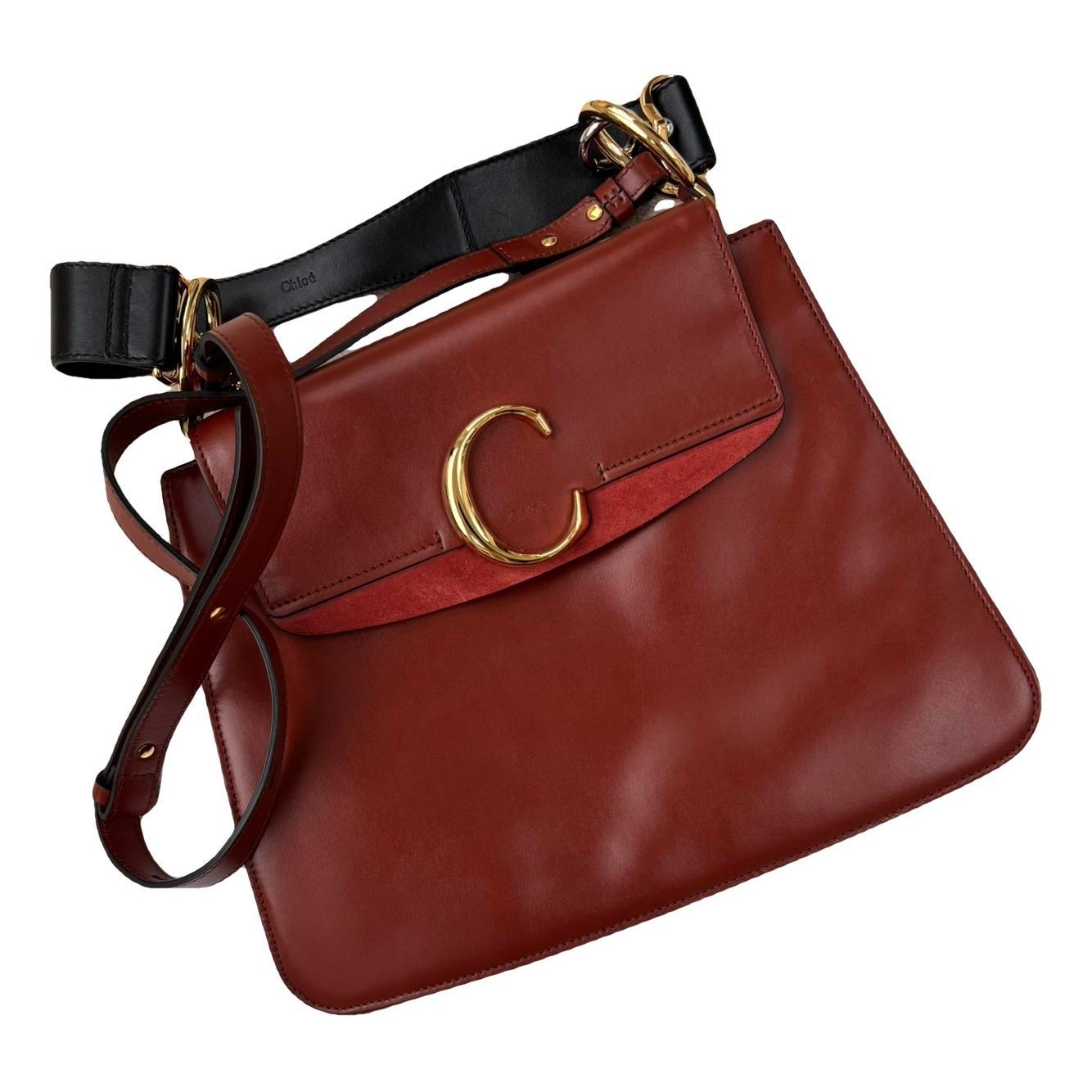C leather crossbody bag