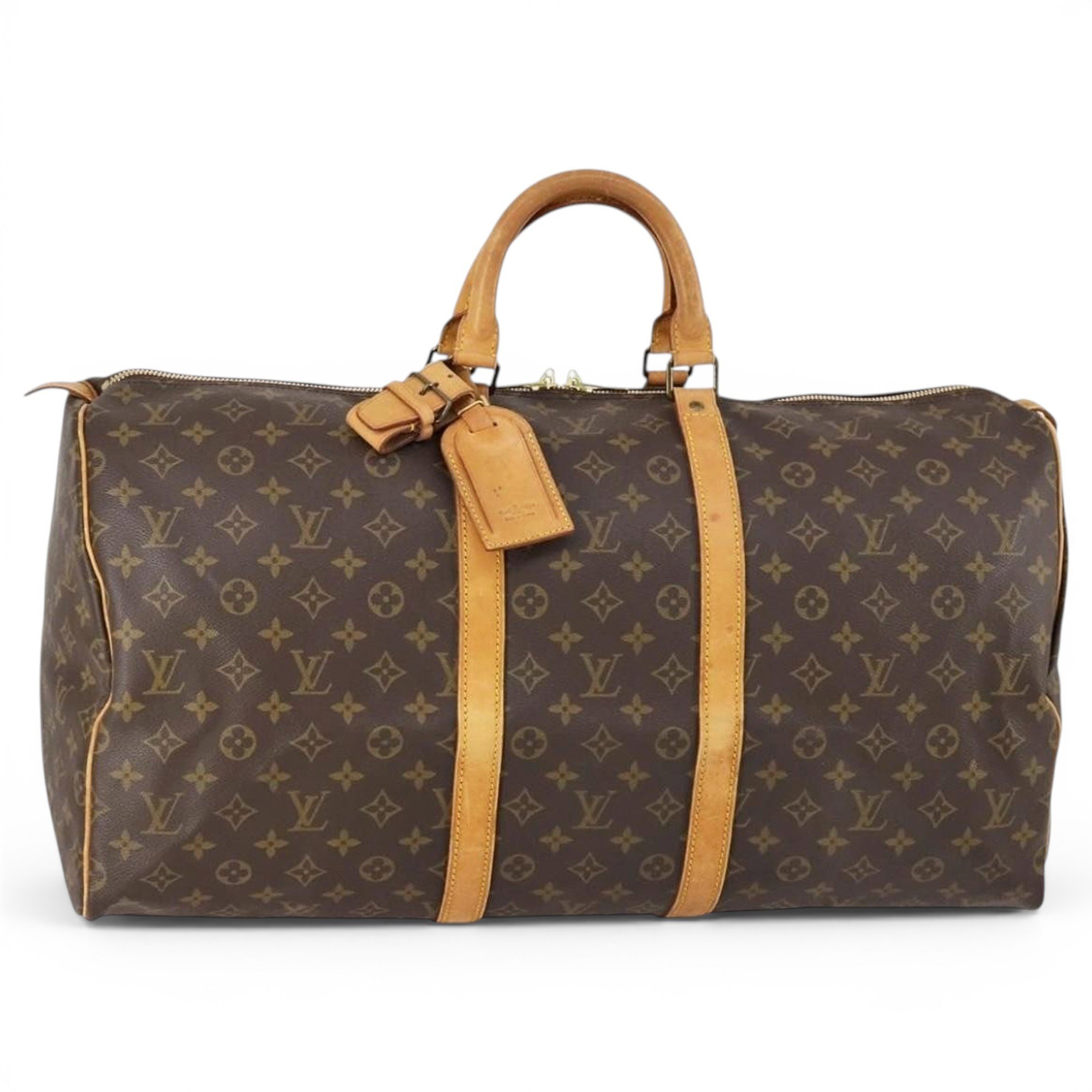 Keepall leather travel bag
