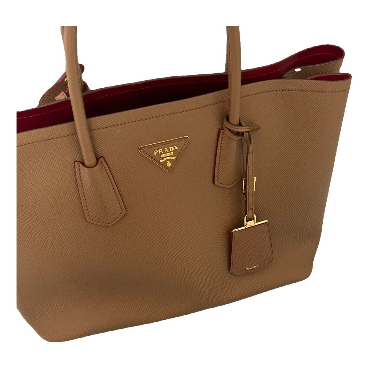 Double leather tote