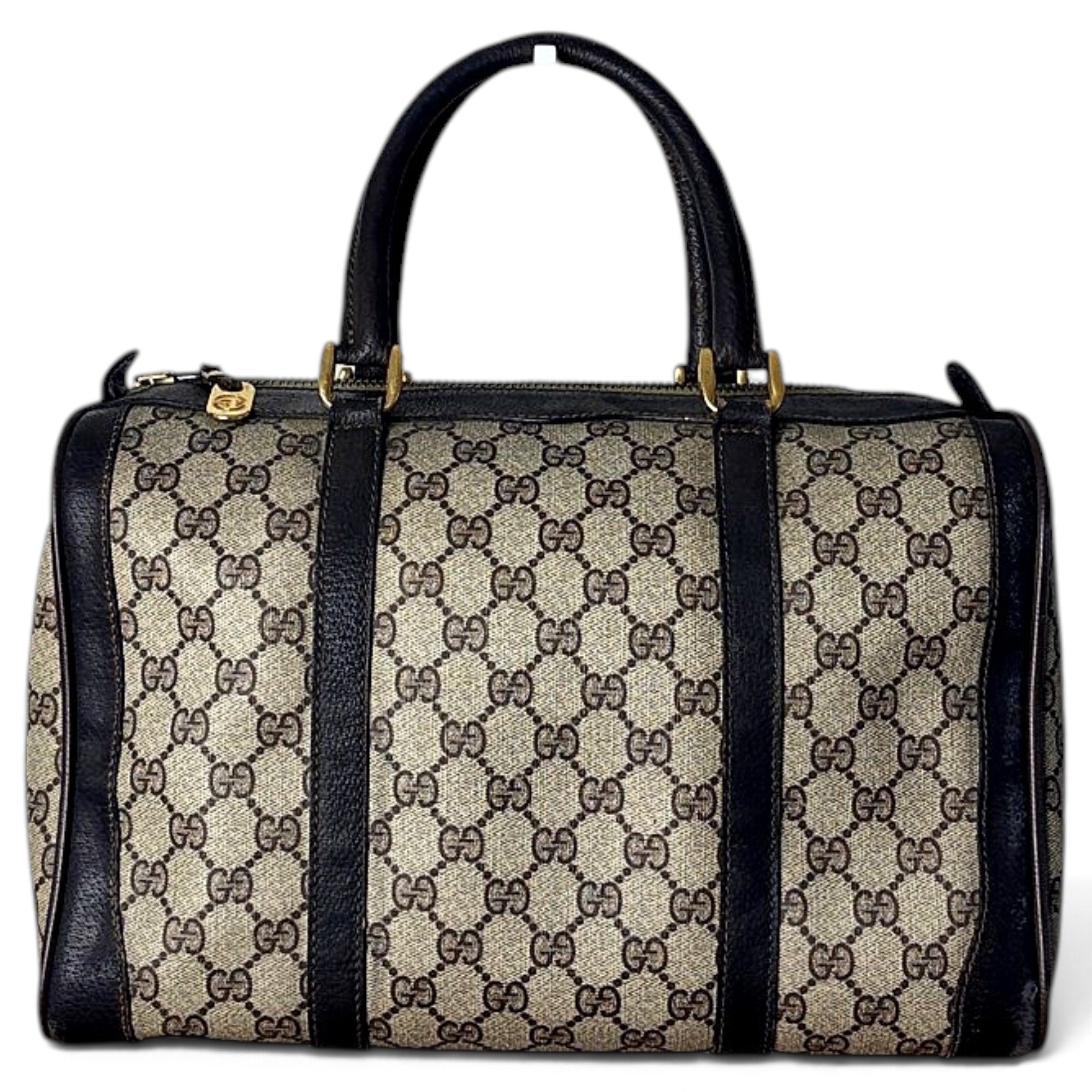 Boston leather bowling bag