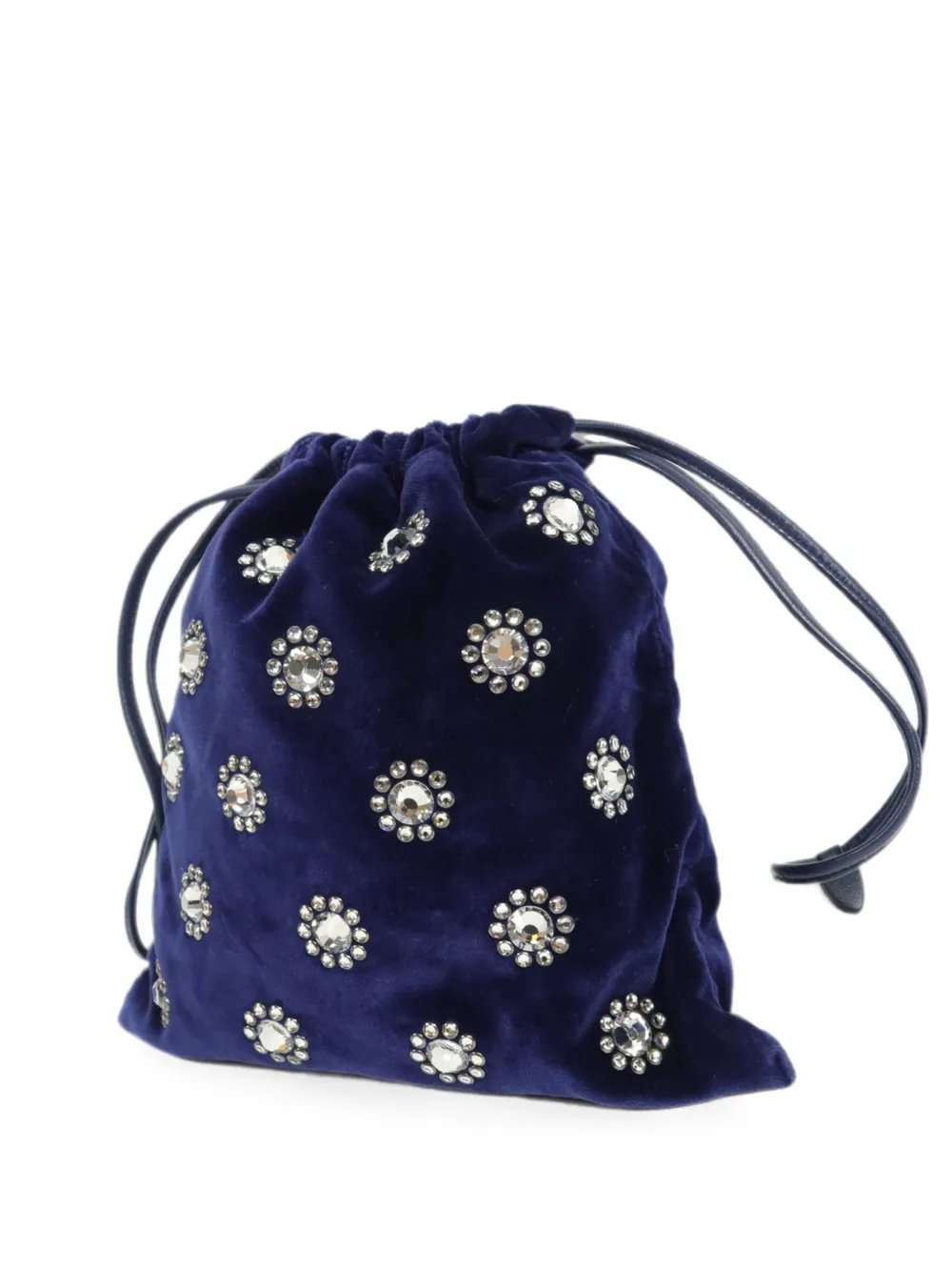 crystal-embellished bucket bag