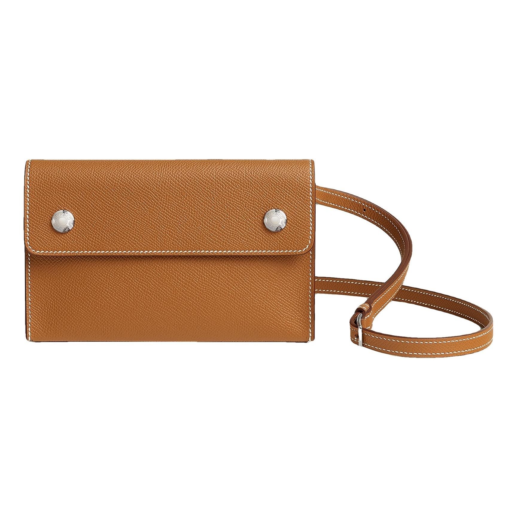 Leather clutch bag