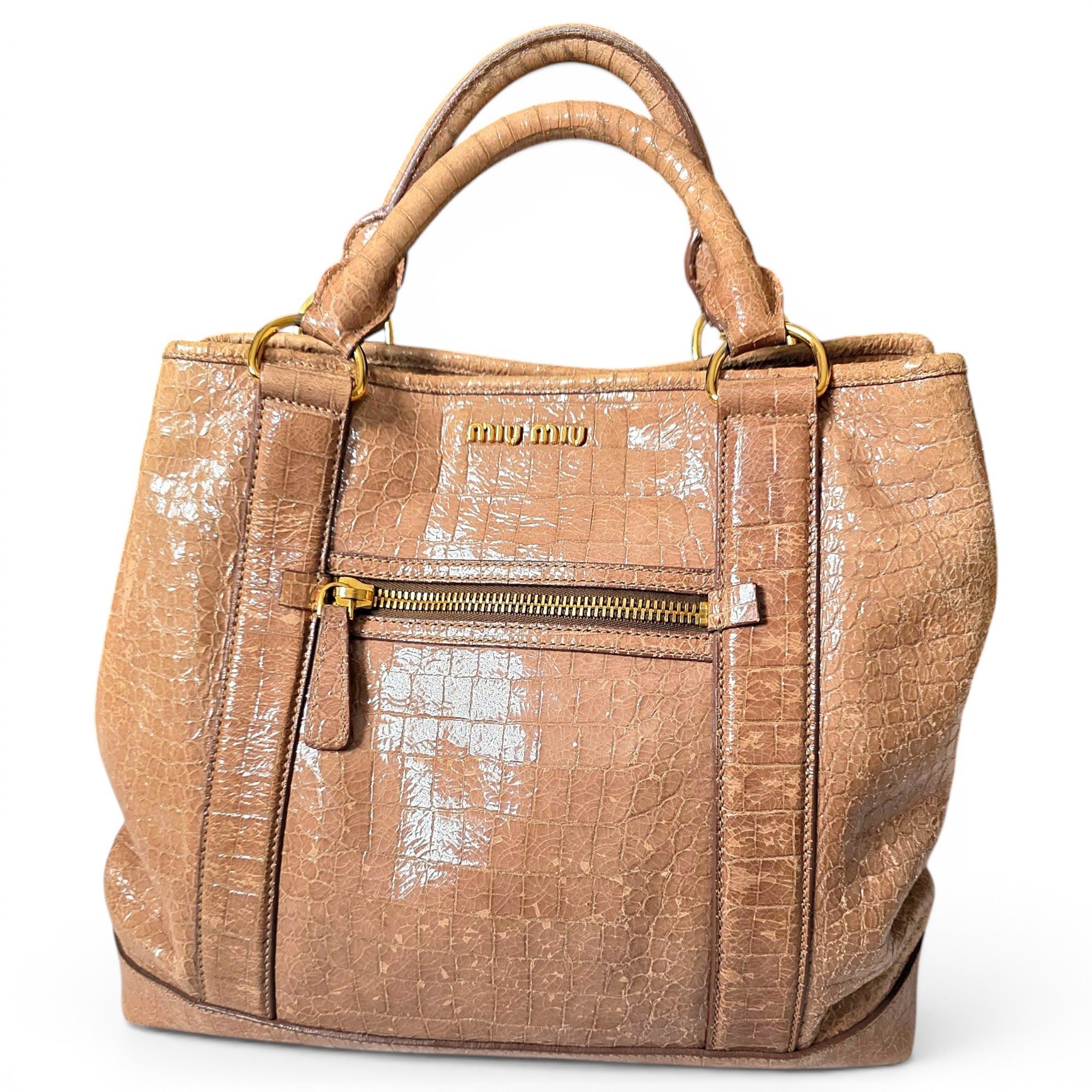 Aventure patent leather handbag