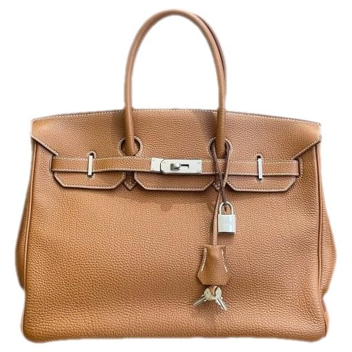 Birkin 35 leather handbag