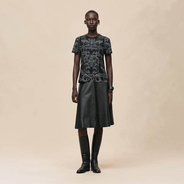 Noir "Ferronnerie Remix" Straight T-shirt