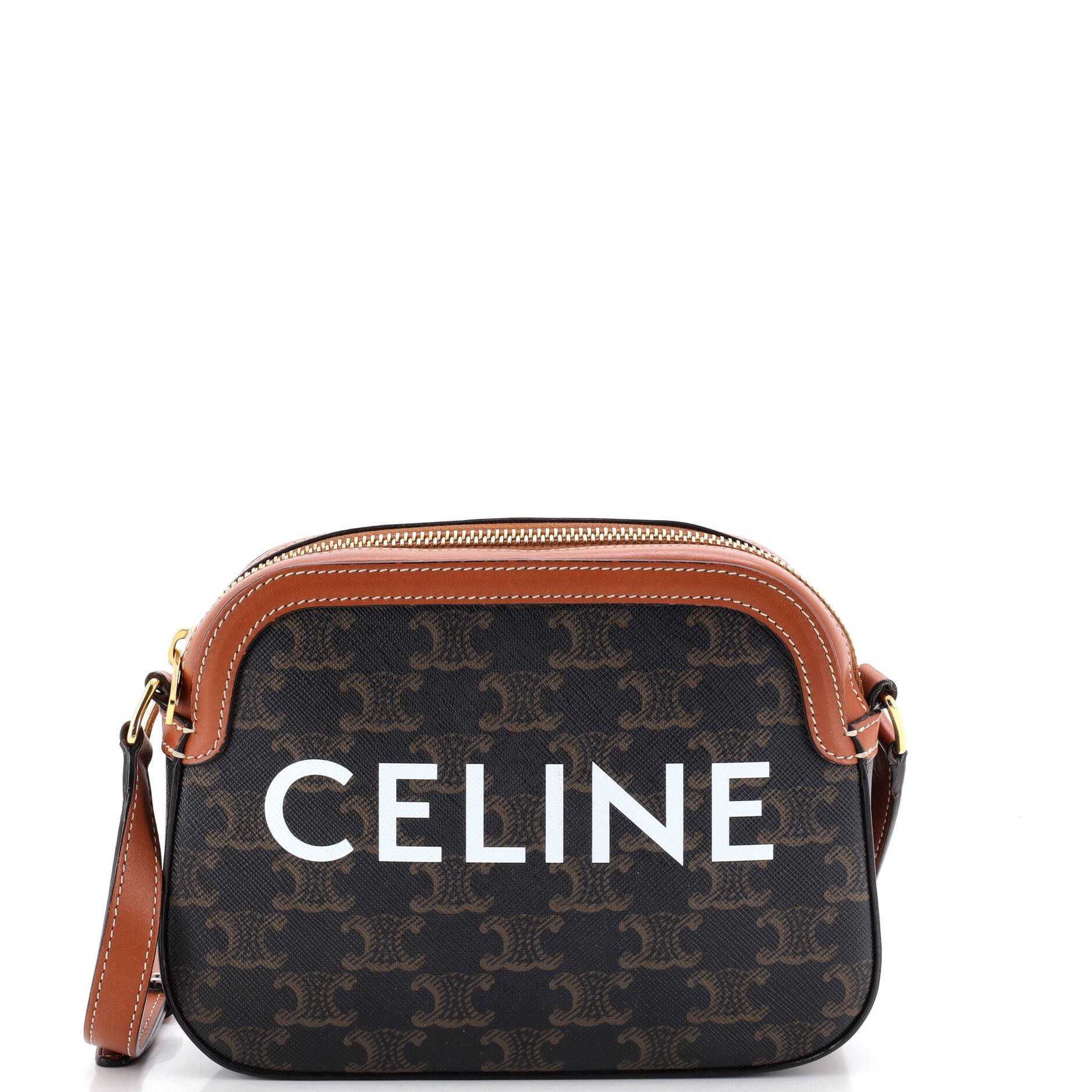 Logo Camera Bag Triomphe Coated Canvas Small