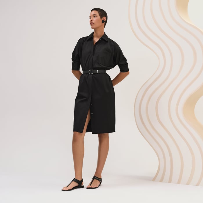 Noir Shirt Dress