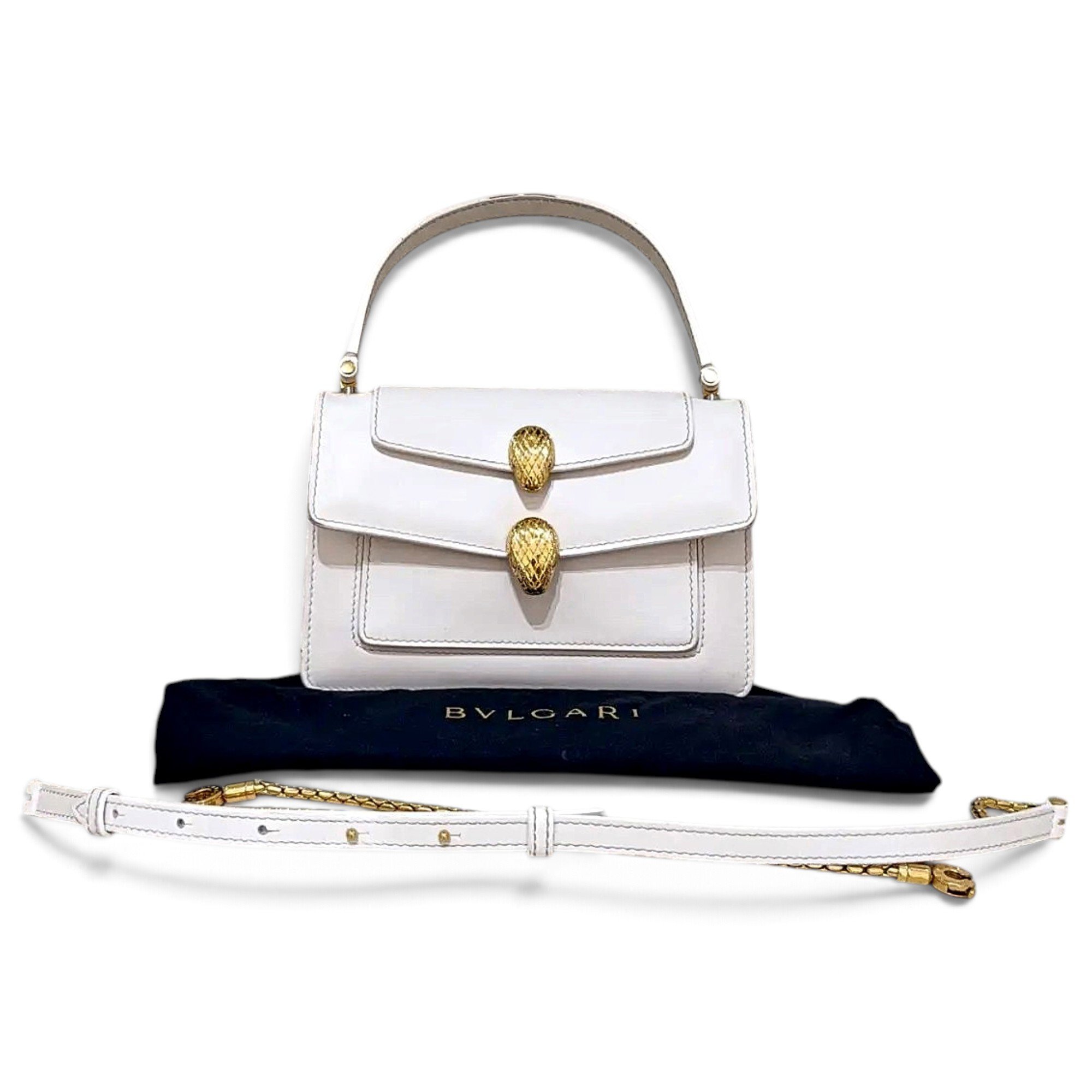 Serpenti leather handbag
