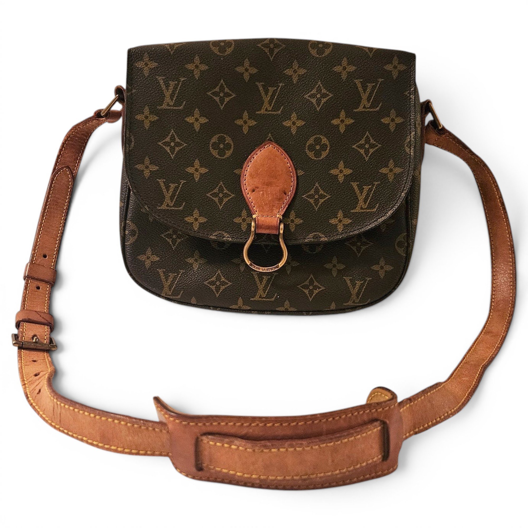 Cartouchière leather crossbody bag