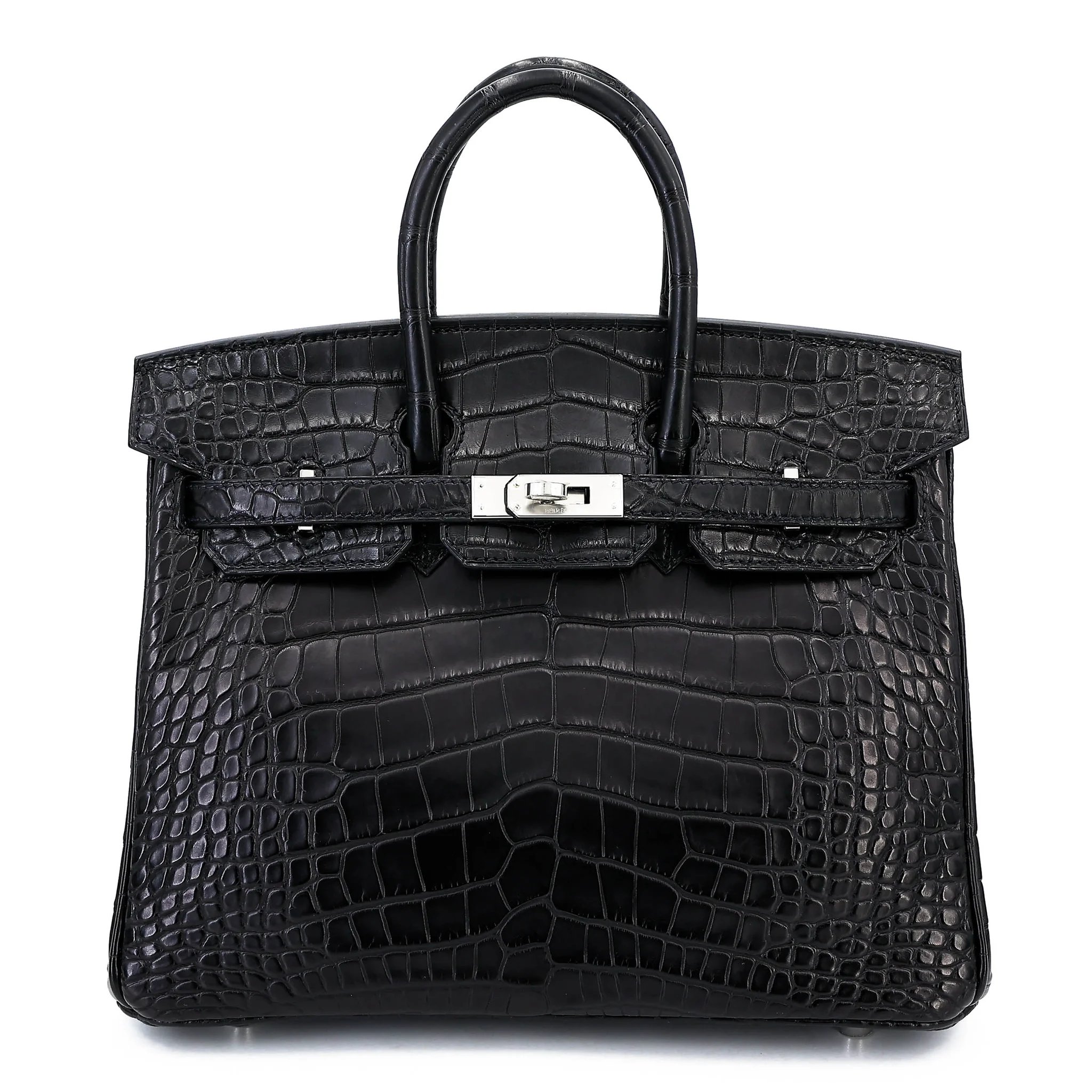 Brand New ( Rank N ) HERMÈS Birkin 25 Noir (89) Matte Alligator Palladium hardware G (2026)