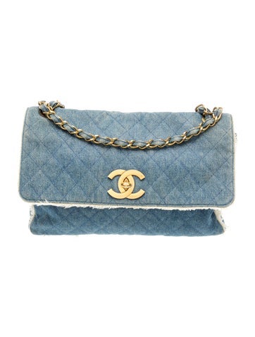 Jumbo XL Denim Flap Bag