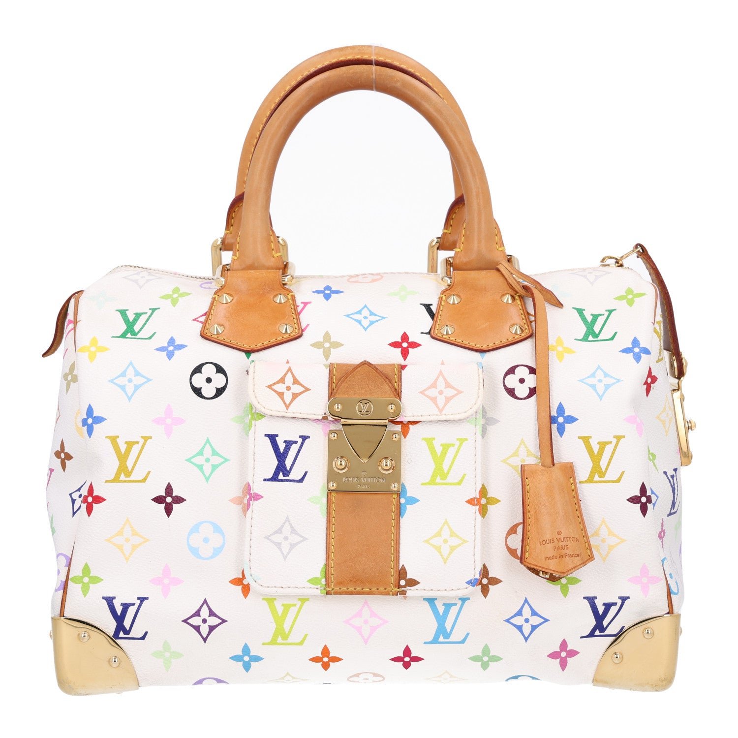 Louis Vuitton Monogram Multicolor Speedy 30 White