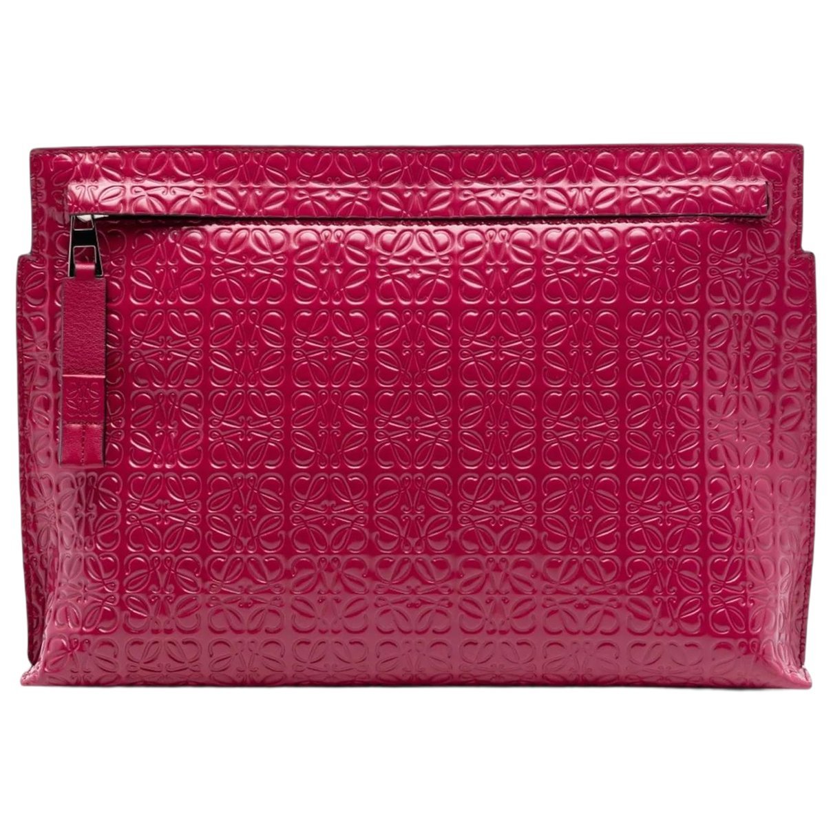 T Pouch leather clutch bag
