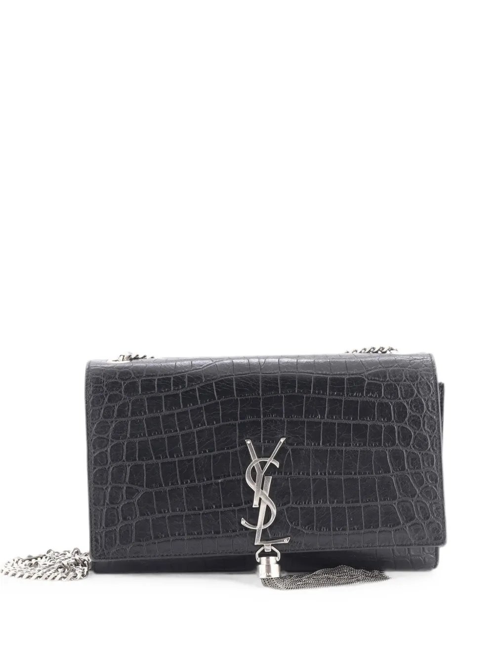 Classic Monogram Tassel Crocodile Embossed Leather Medium crossbody bag