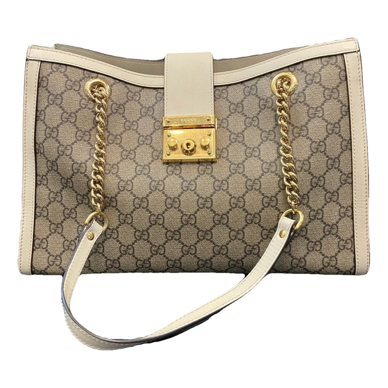 Padlock leather handbag