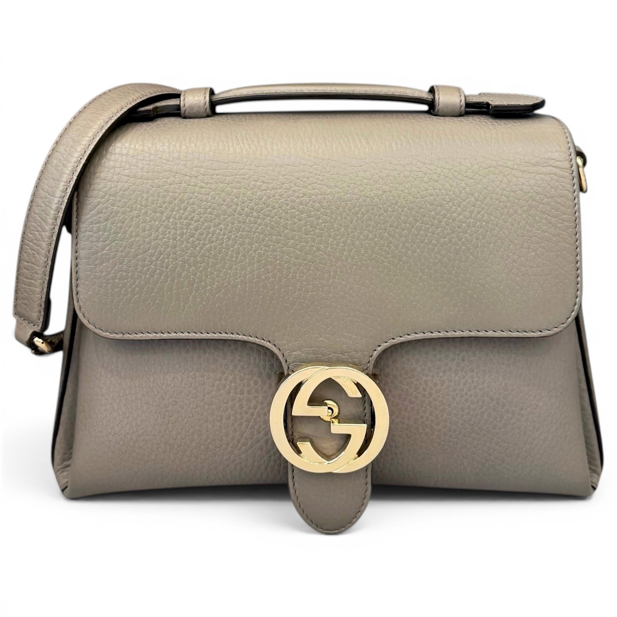 Interlocking pony-style calfskin handbag