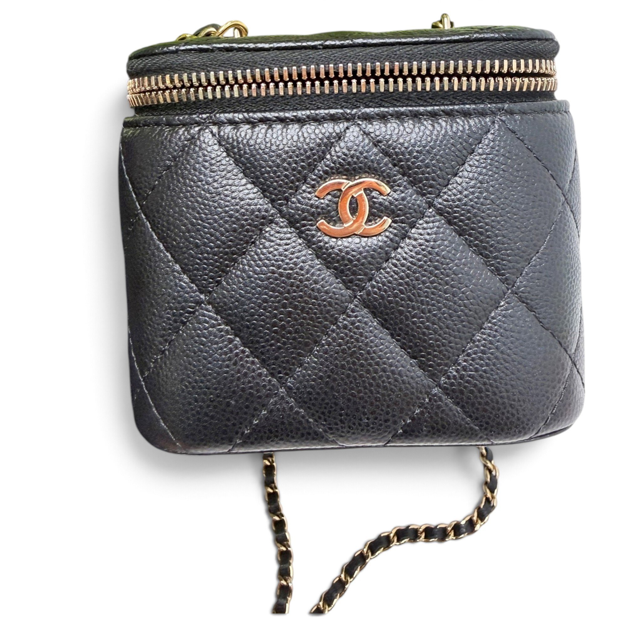 Vanity leather handbag