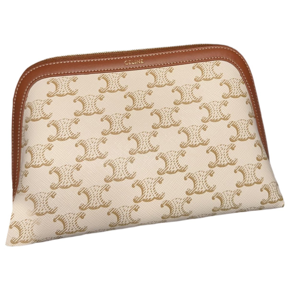 Leather clutch bag