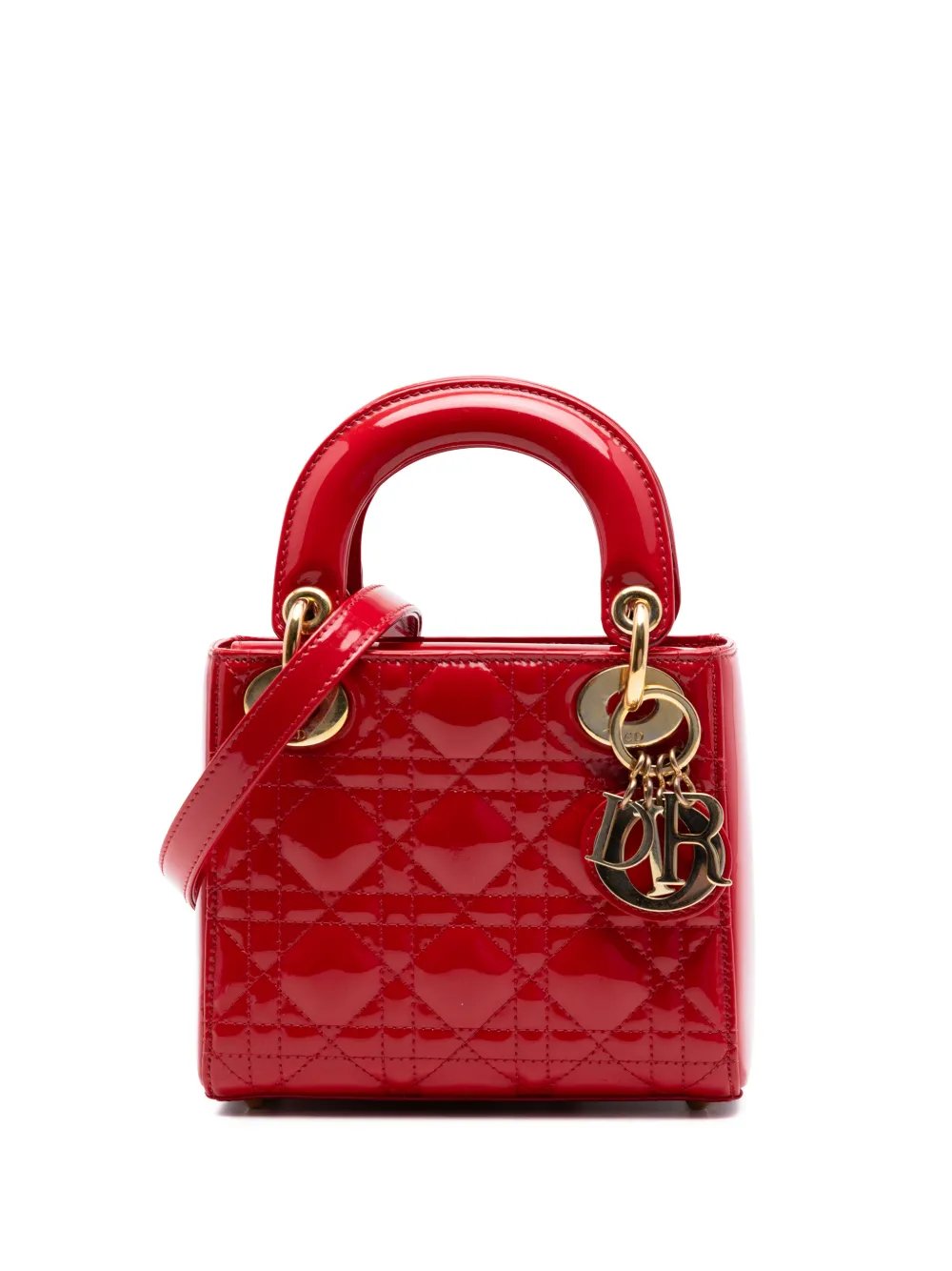 2015 Mini Patent Cannage Lady Dior satchel