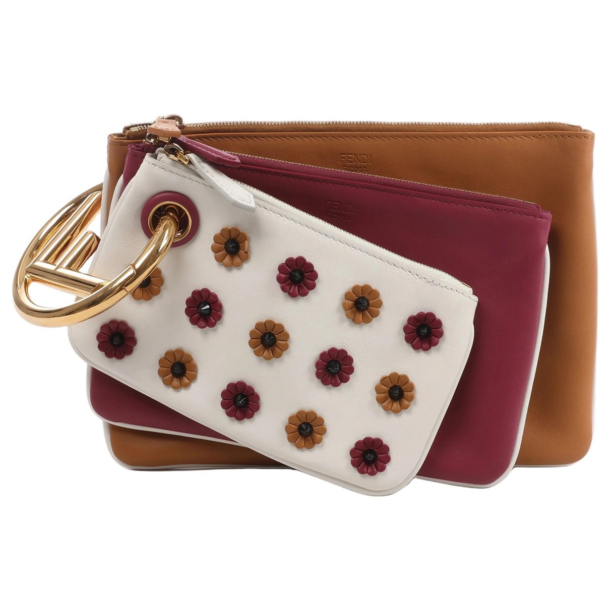 Triplette leather clutch bag