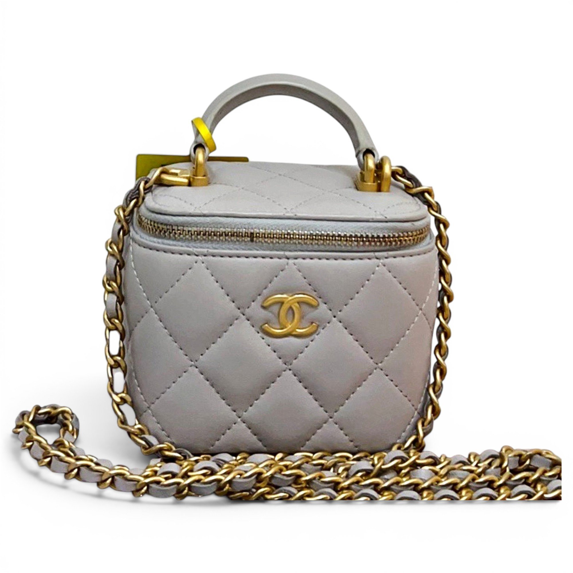 Vanity leather handbag