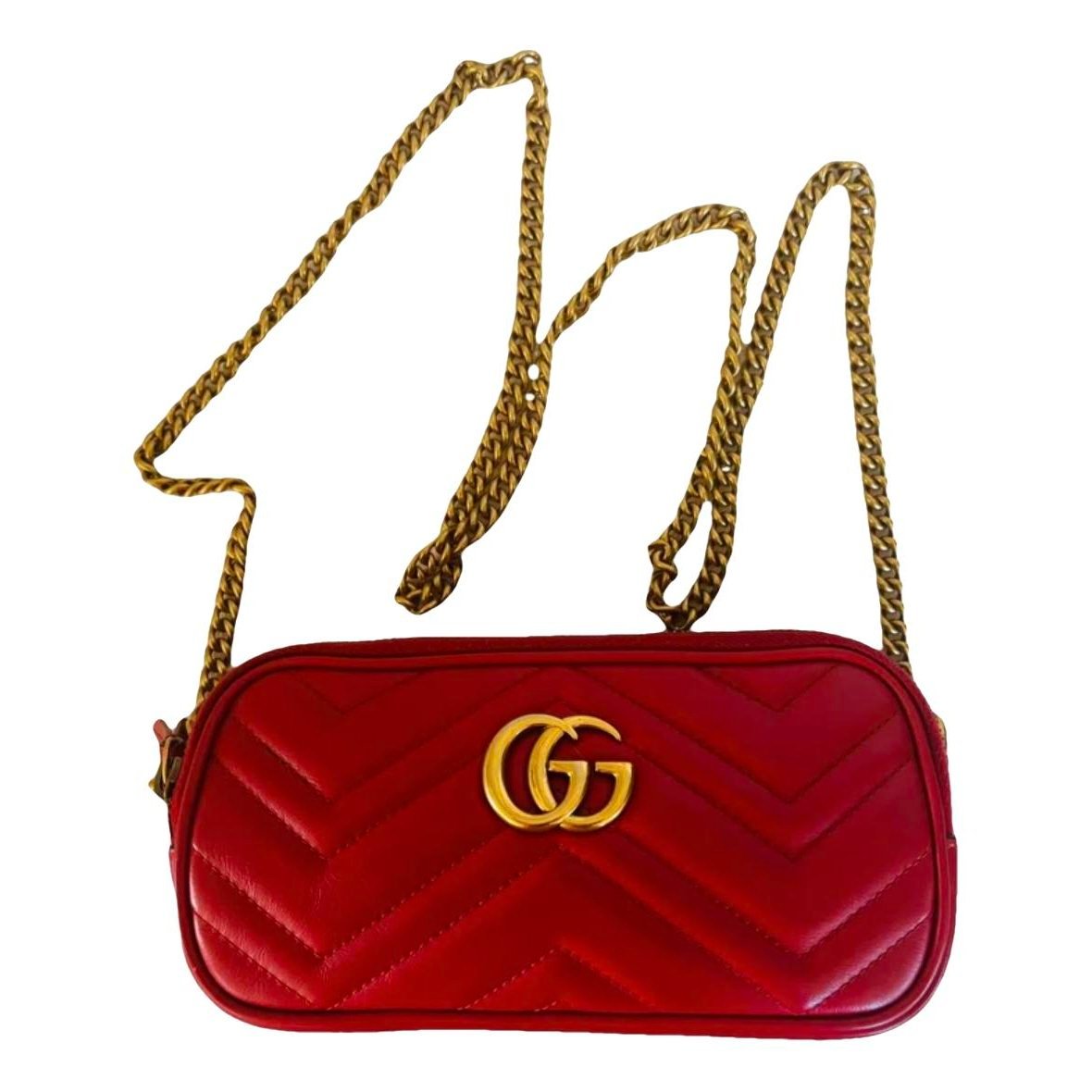 GG Marmont Triple zip leather crossbody bag