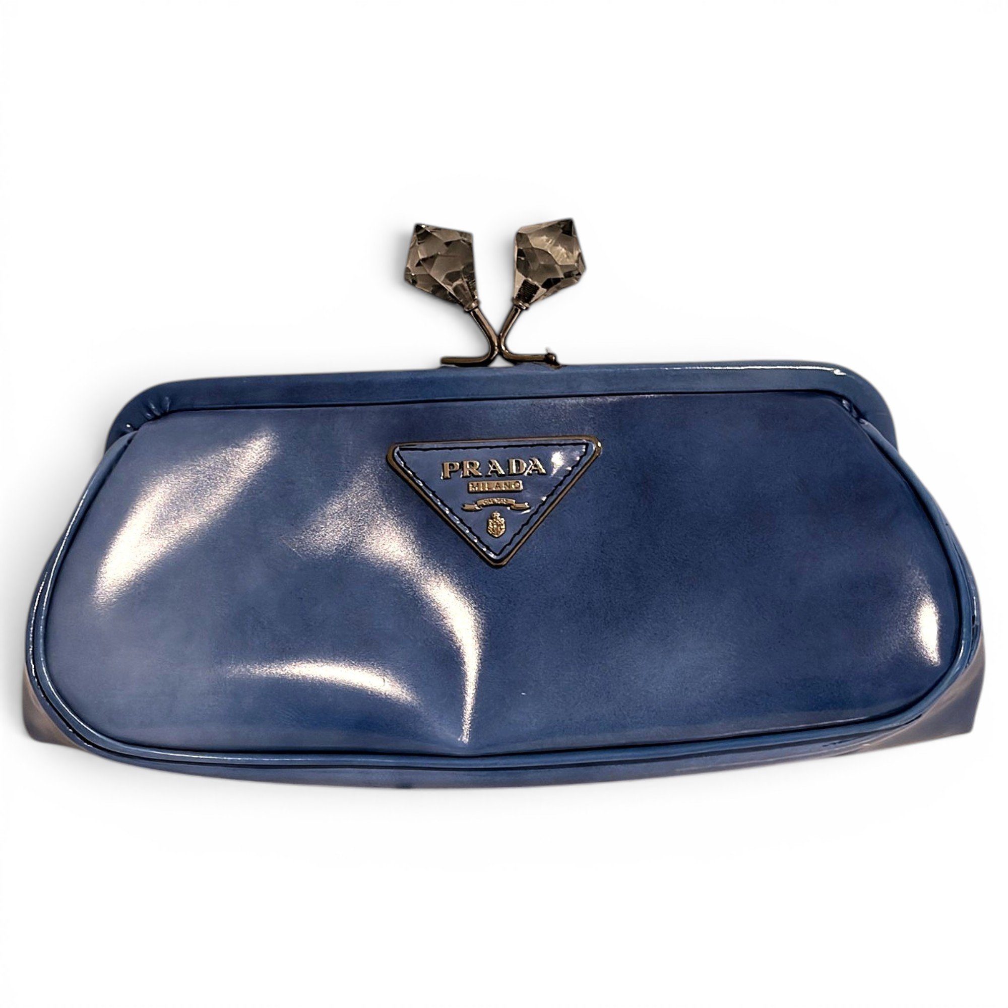 Leather clutch bag