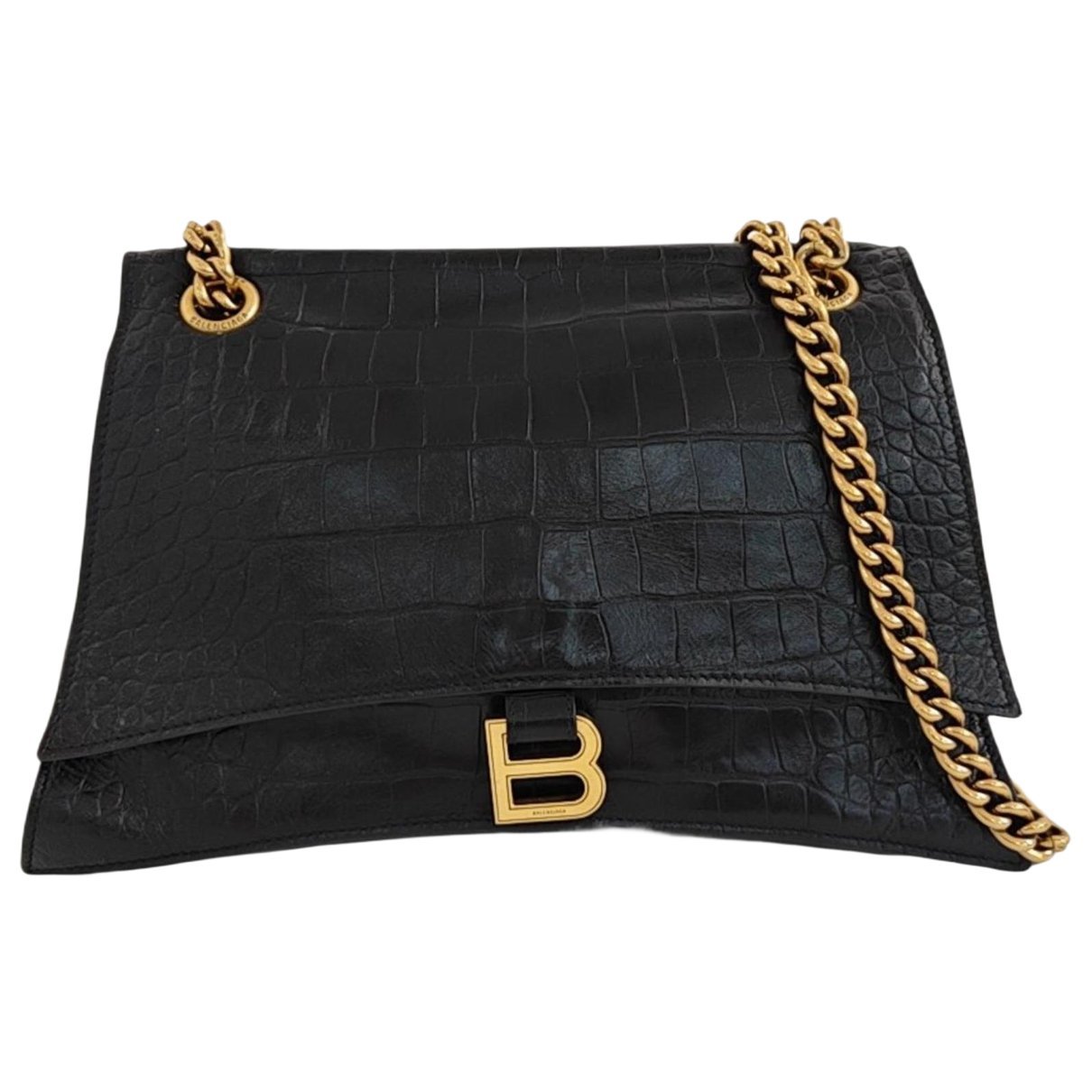 Crush leather handbag