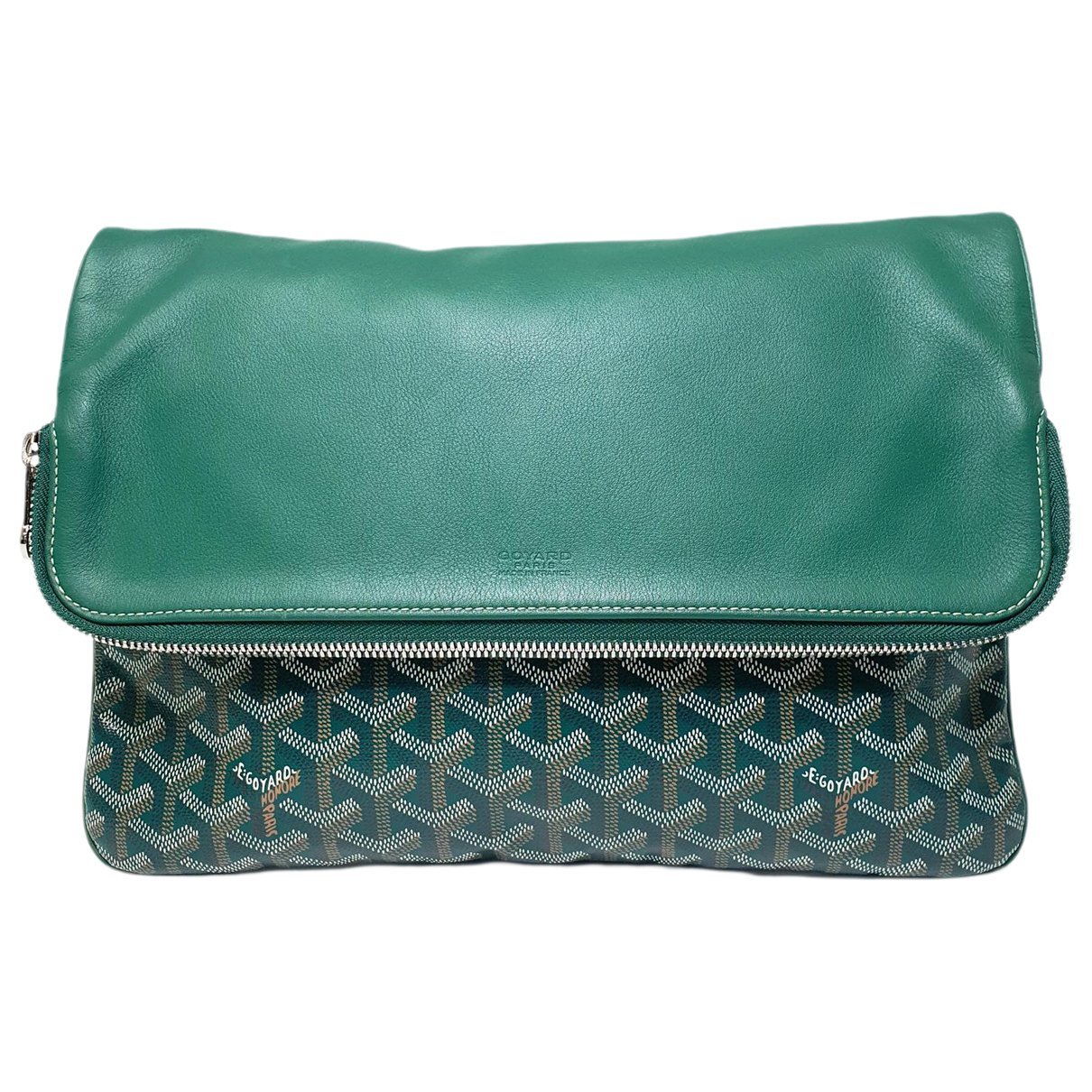 Leather clutch bag