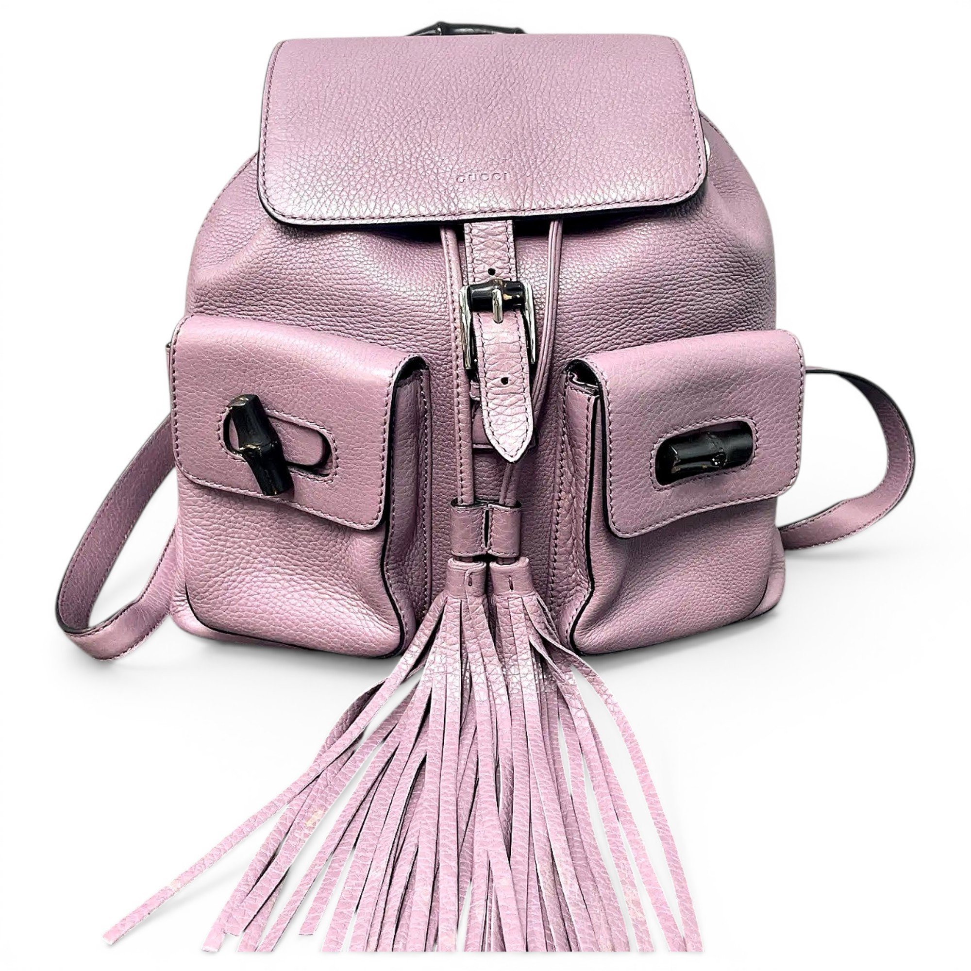 Vintage Bamboo leather backpack