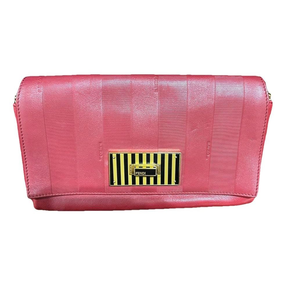 Leather clutch bag