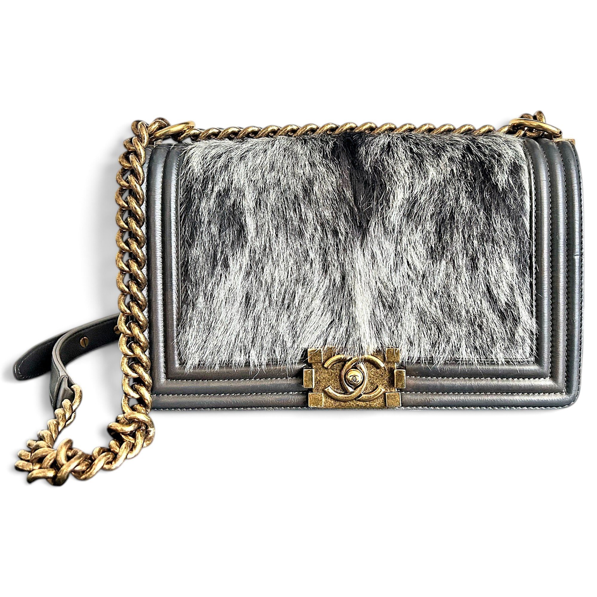 Boy faux fur handbag