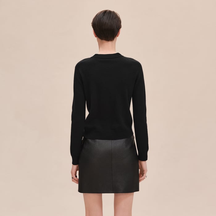 Noir Cashmere "H Lift" Long-sleeve Sweater
