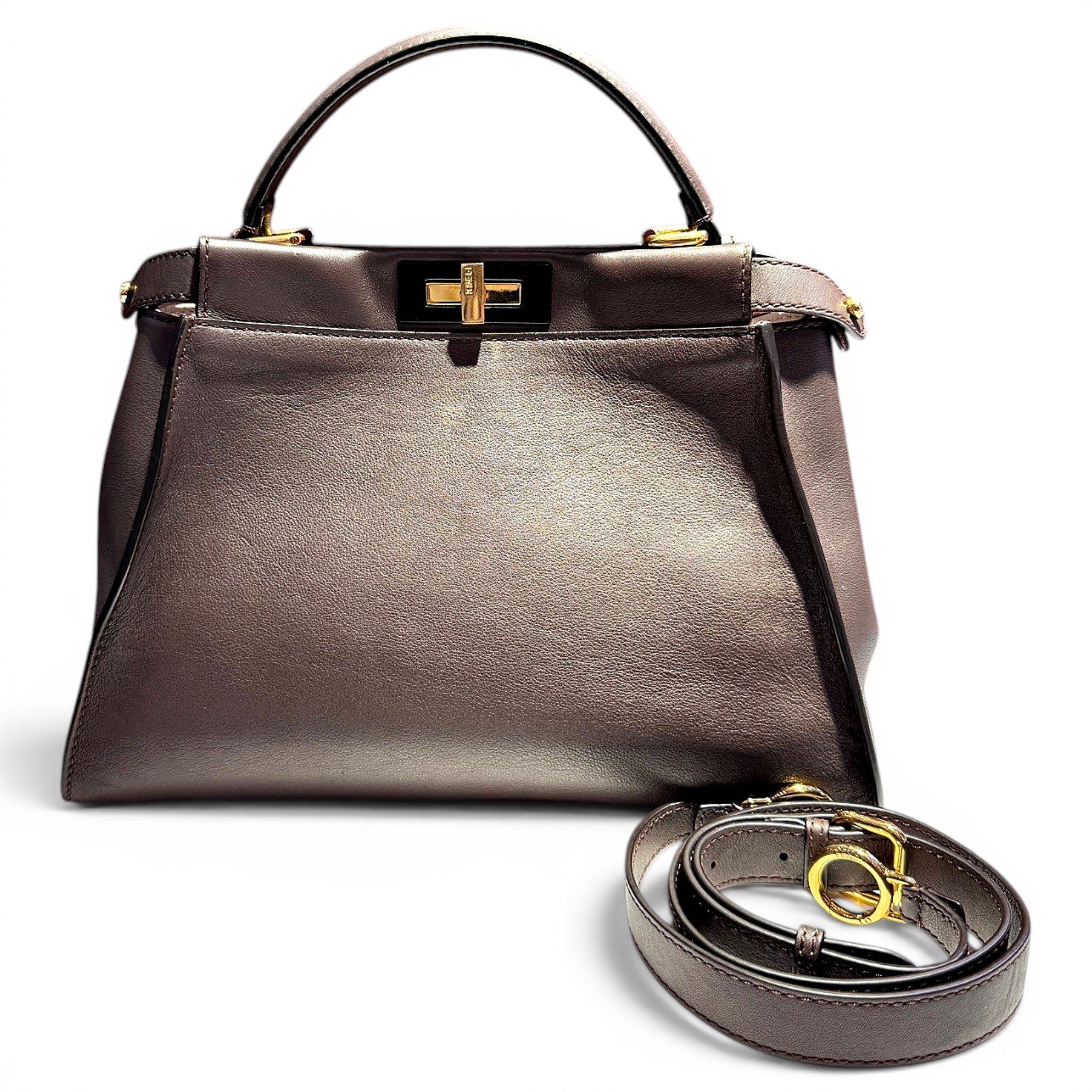 Peekaboo leather handbag