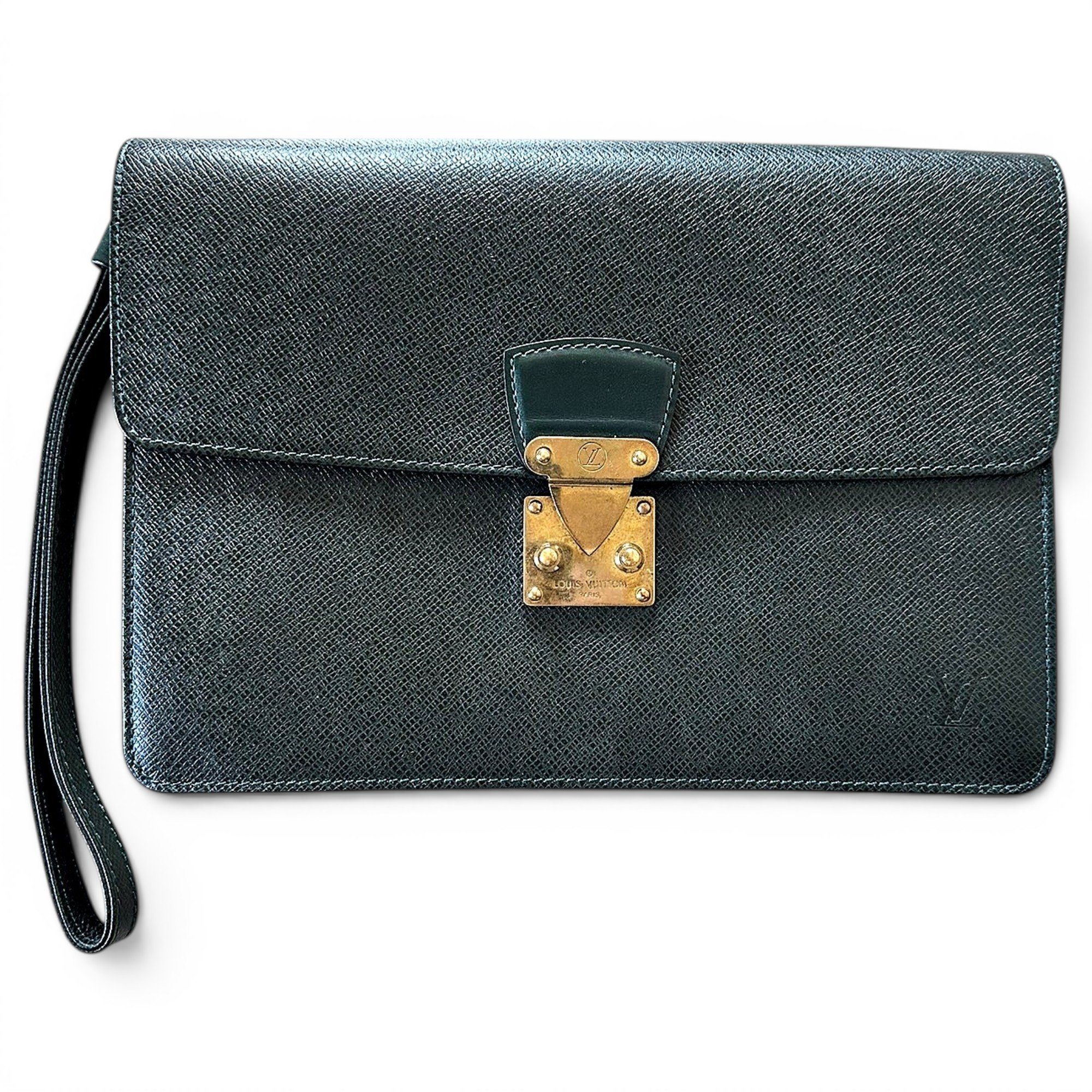 Sellier cloth clutch bag