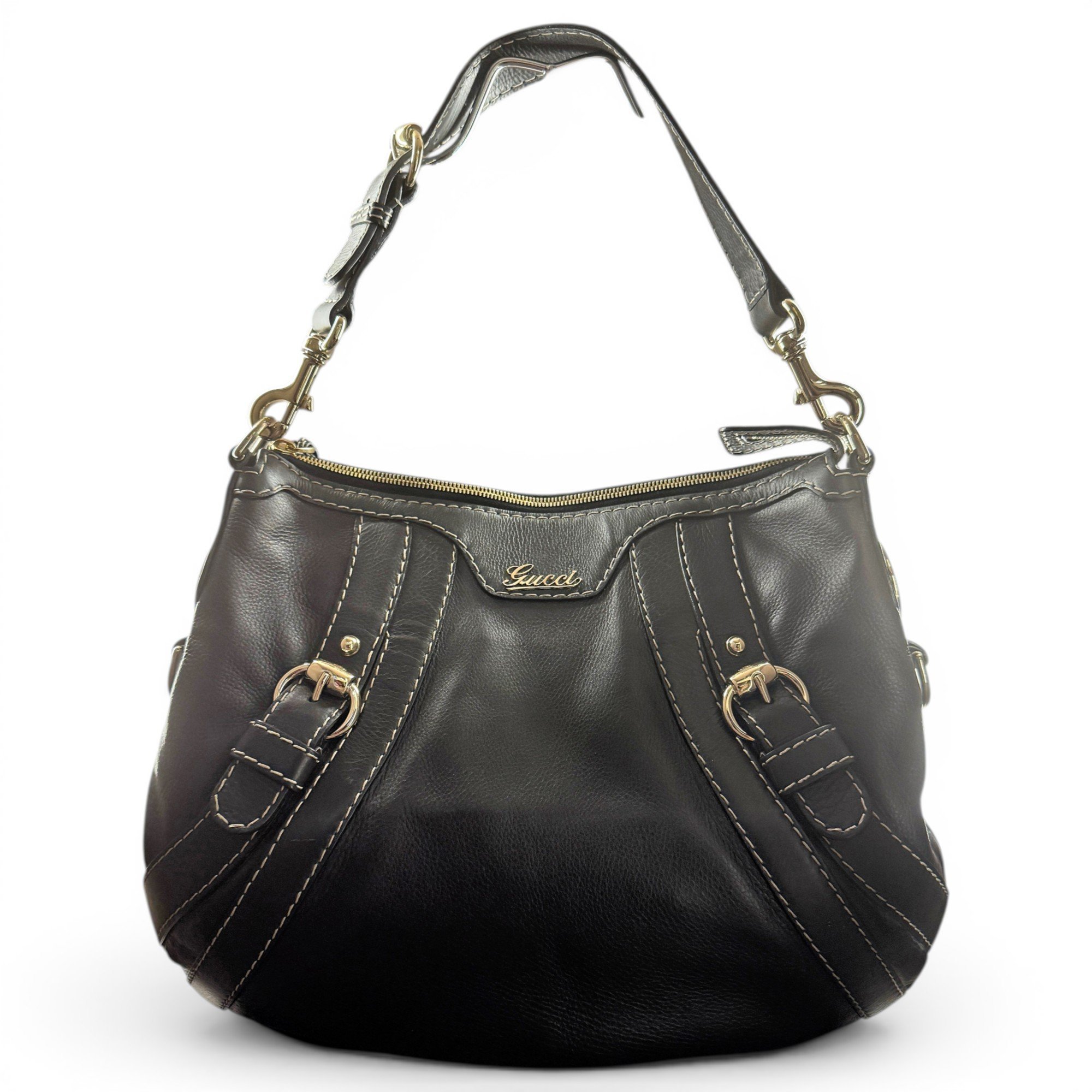 Hobo leather handbag