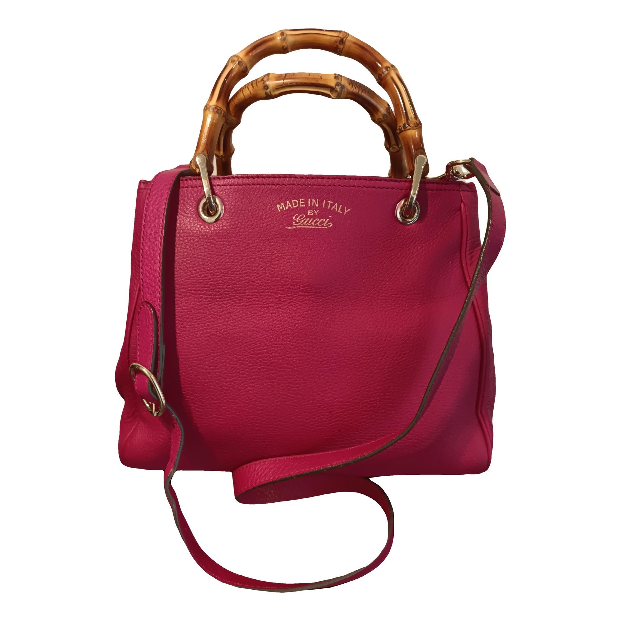 Bamboo leather handbag