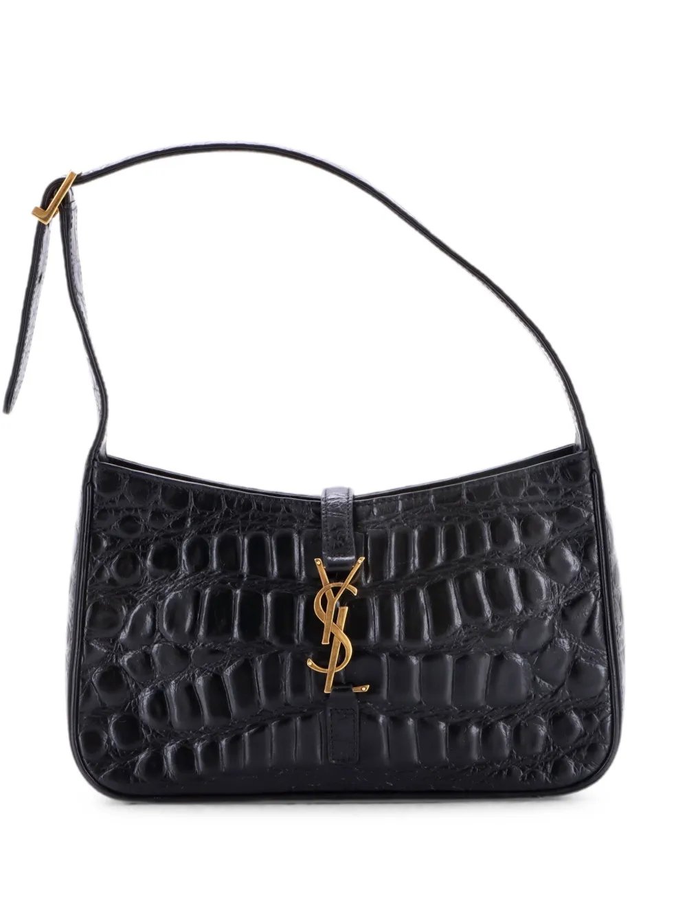 Le 5 a 7 Crocodile Embossed Leather Small hobo bag