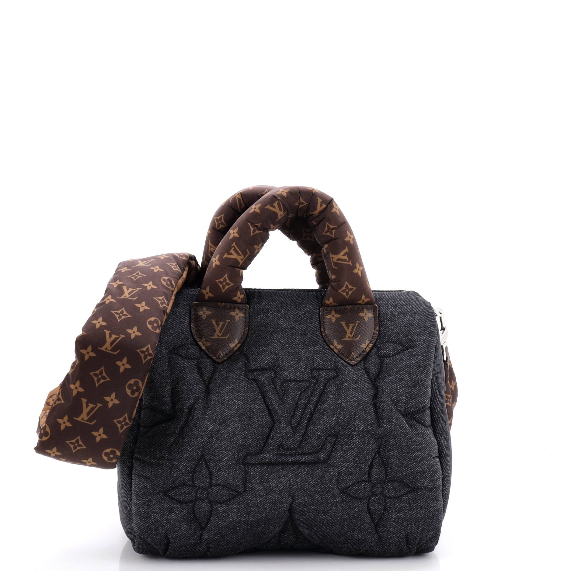 Speedy Bandouliere Bag Monogram Quilted Econyl Nylon 25
