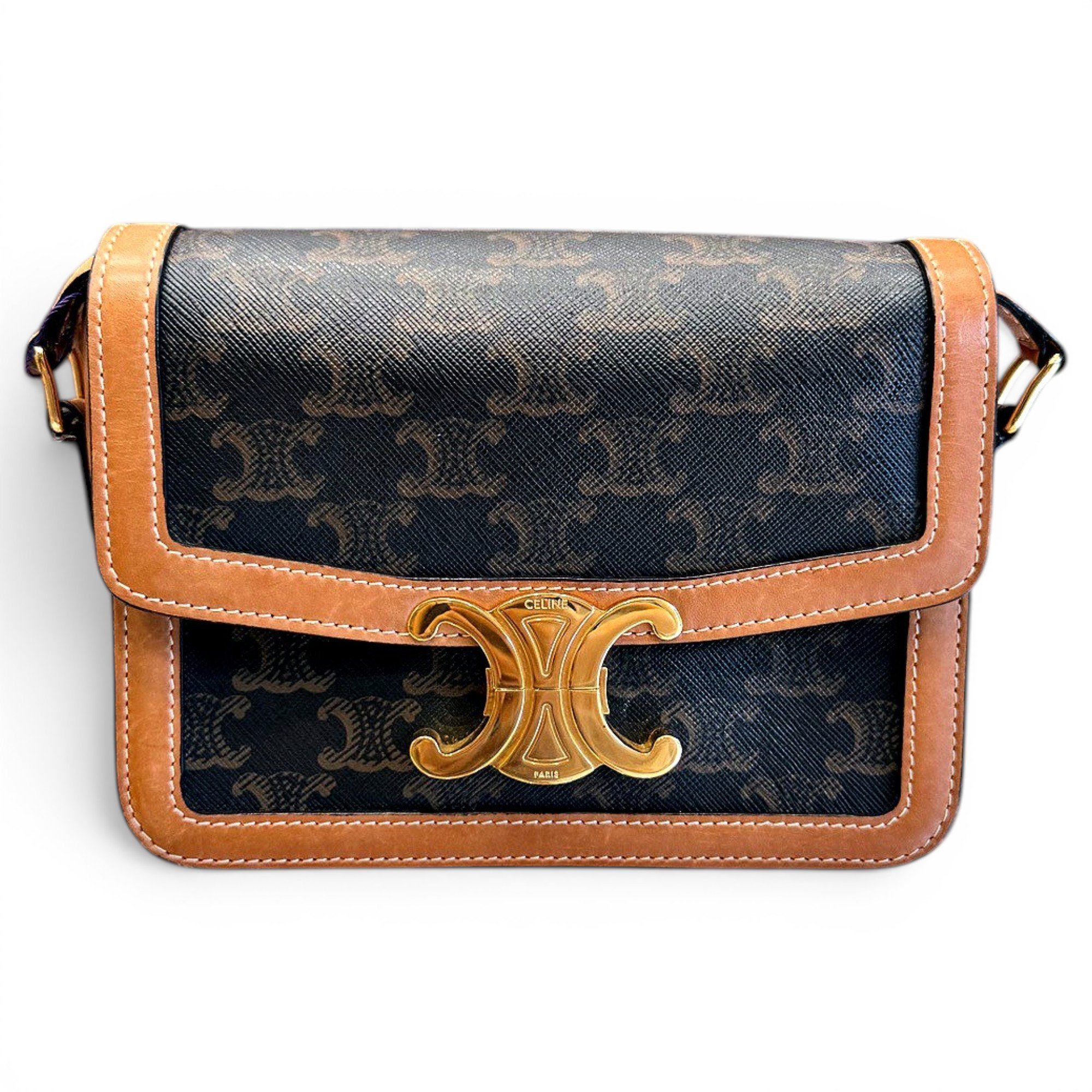 Triomphe leather handbag