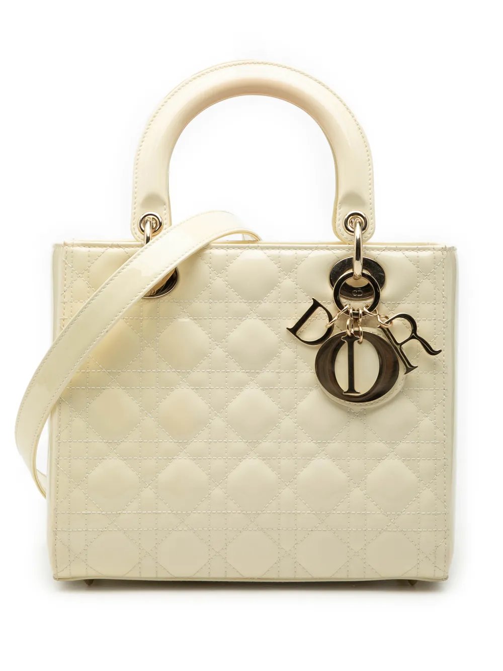 2020 Medium Patent Cannage Lady Dior satchel