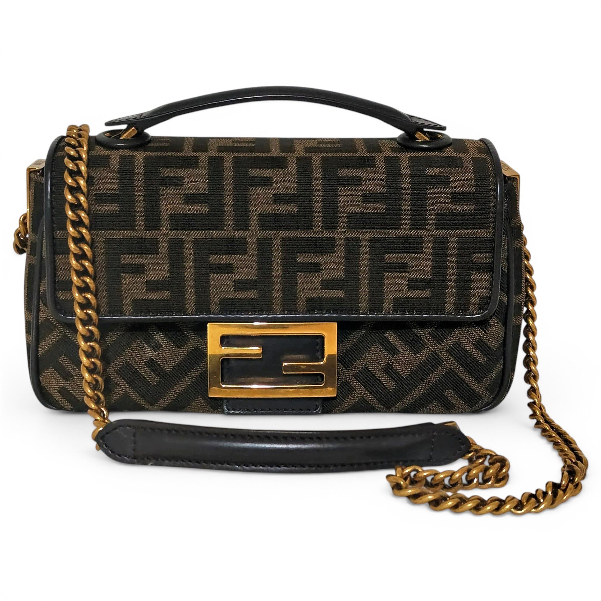 Fendi Baguette Chain Midi cloth handbag