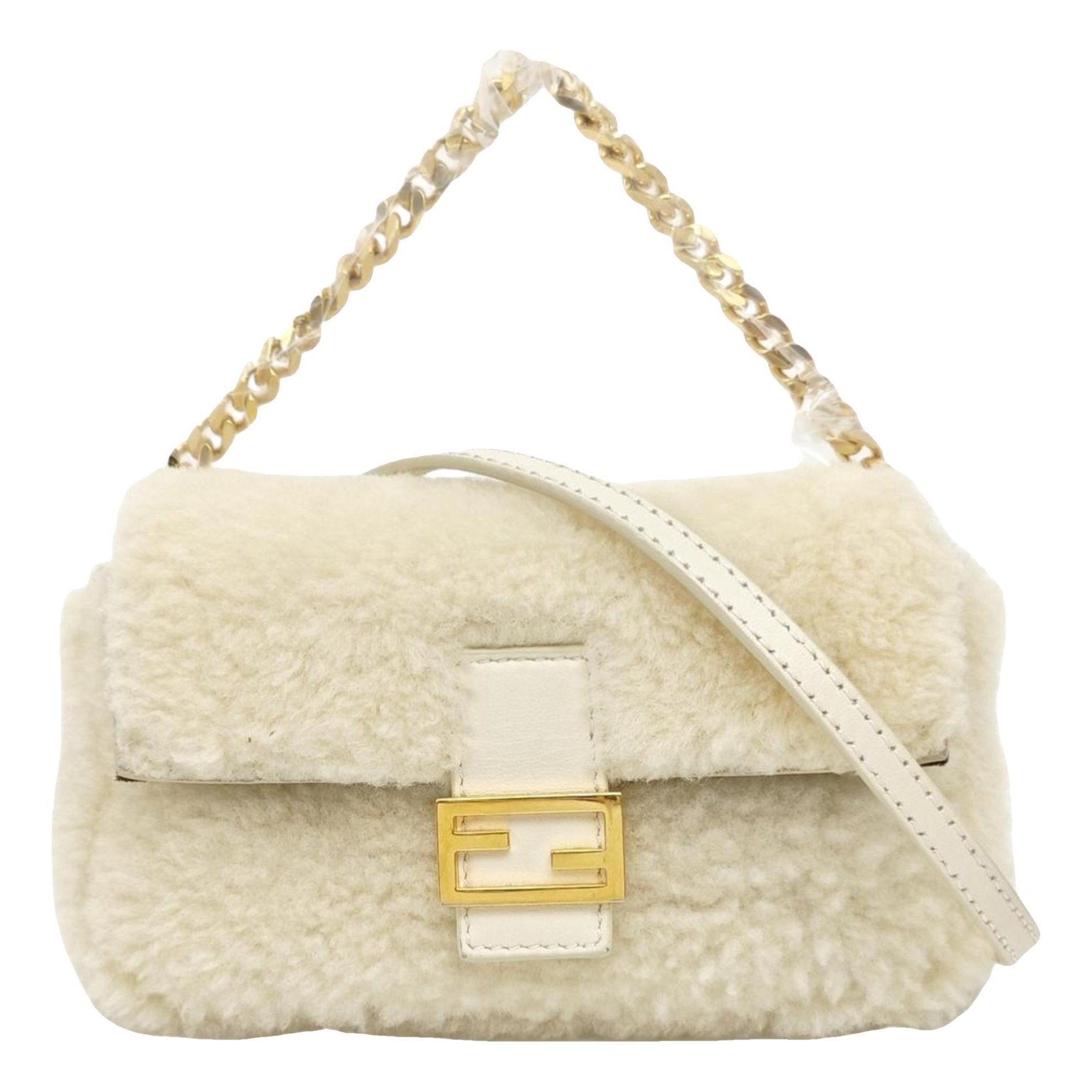 Baguette Chain wool handbag
