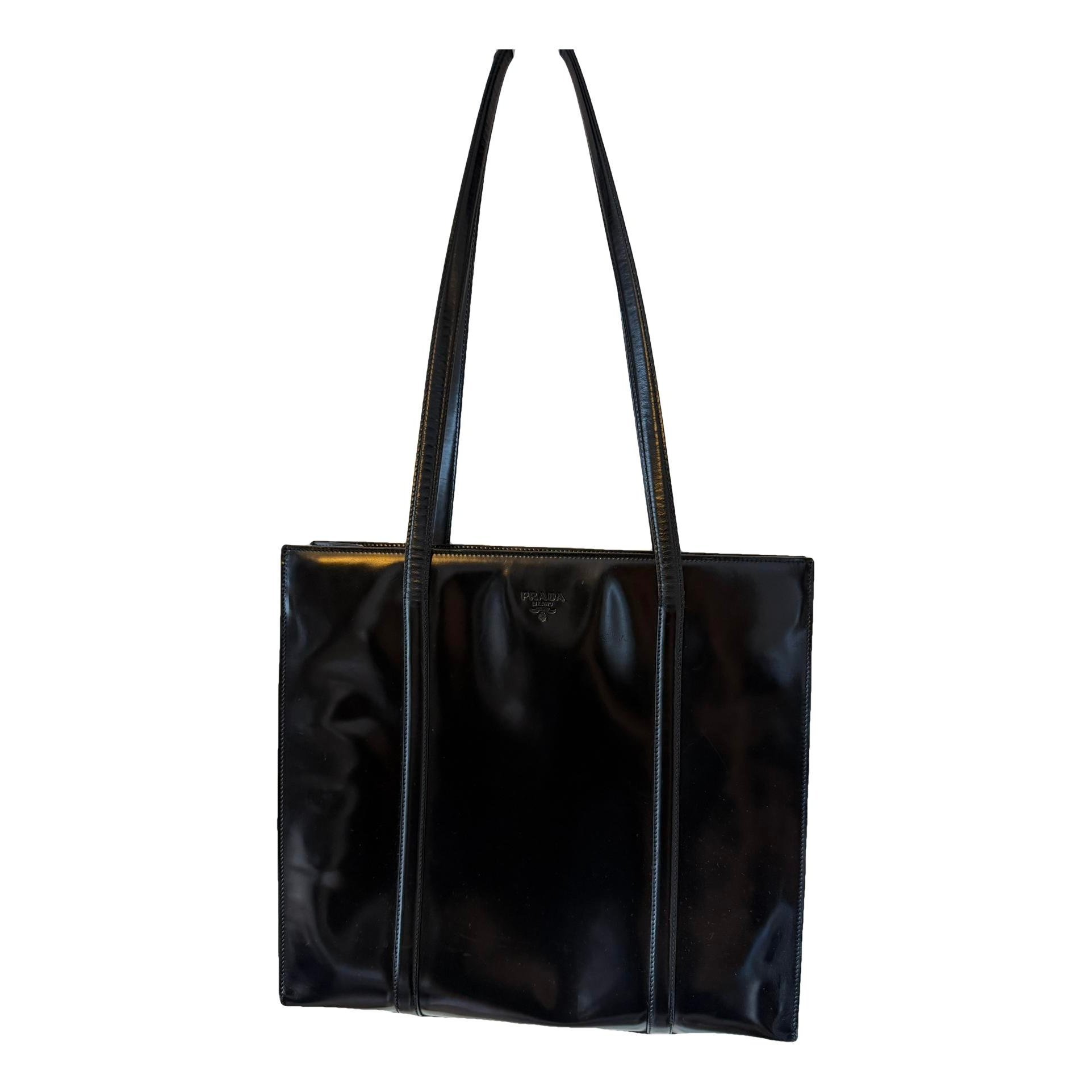 Patent leather handbag